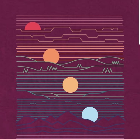 Round Neck Sun Design Tee Size Large NEW - Picture 3 of 5